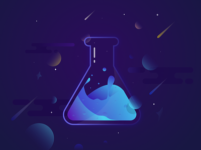 Chemistry lab chemistry icon illustration lab liquid planet space