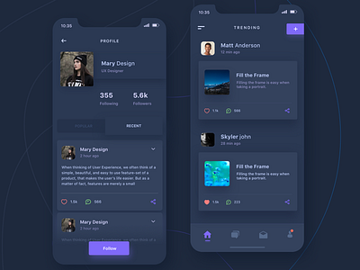 dark theme dark home mobile profile sudhan theme trending ui