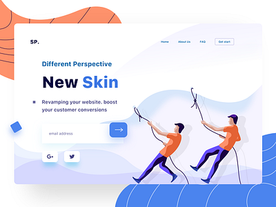 Revamp your website awesome illustration ios ps pull revamp she skin sudhan web