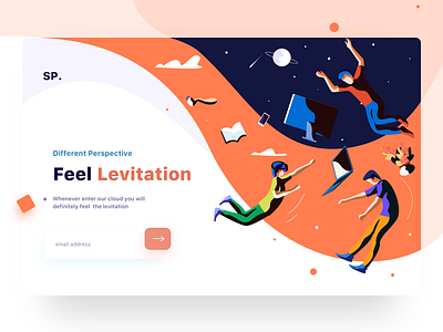 Levitation awesome feeling illustration ios is levitation she sky sudhan web