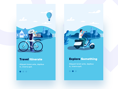 Startup illustration-3 app balloon explore illustration merita mobile onboarding ps she startup sudhan traveling