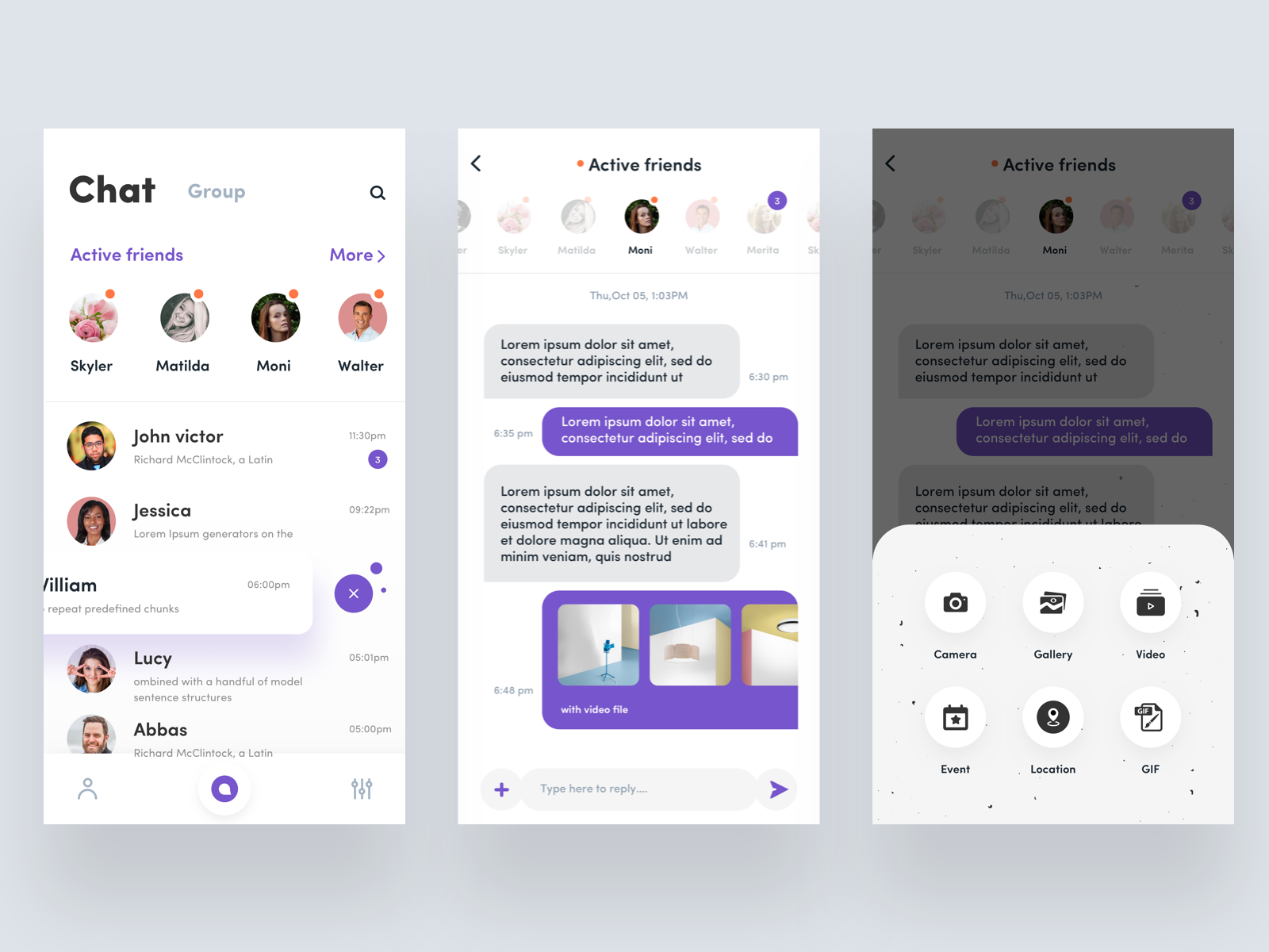 Messaging app exploration by Sudhan Gowtham on Dribbble
