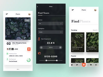 plants app app e commerce green mobile plants potanical name ps she sudhan ui web