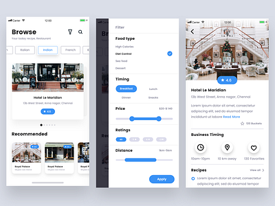food & restaurant app exploration