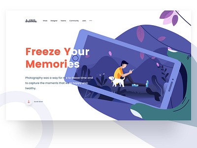 freeze your memories design freeze illustration memories mobile music ps shelfworthy sudhan trees web
