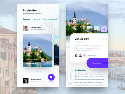 travel app screens app blue booking ticket branding design dribbble illustration inspiration ios mobile nice100 popular ps search sudhan typography ux vector venice web
