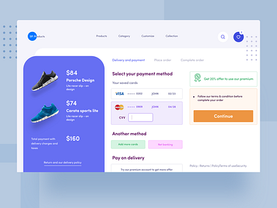 payment method app branding delivery design dribbble illustration iphone navigation nice100 payment method ps she shoe sudhan typography ui ux vector web
