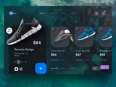 dark theme web add animation brand colors design flat illustration iphone porchez price price tag ps rotate search shoe sudhan typography ux vector web