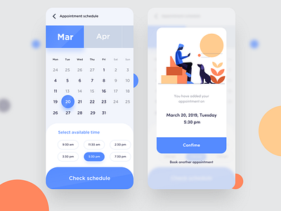 Appointment screens by Sudhan Gowtham for uigate on Dribbble
