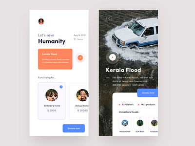 Charity app concept alms house app app design apparel charity children design disaster dribbble flood icon illustration iphone logo natural calamity nice100 sudhan typography video web