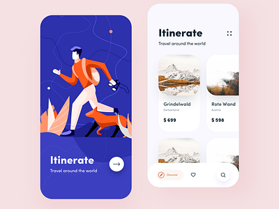 travel app concept