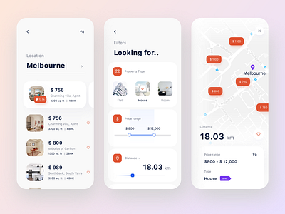 Rental app | search field