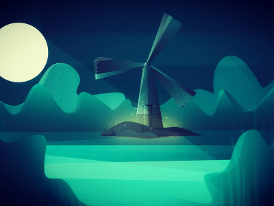 And all the winds go sighing, for sweet things dying.🌬️ . adobe designs deviantart dribbble illustrator illustrator art lights new reimagined sunday surrealism vector weloveillustrations windmill