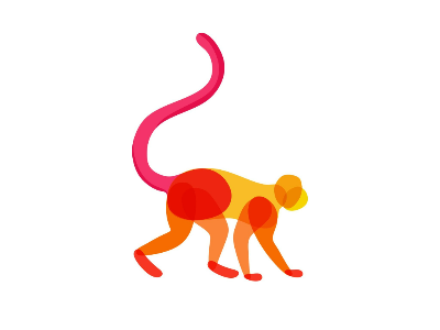 MONKEY animal logo type