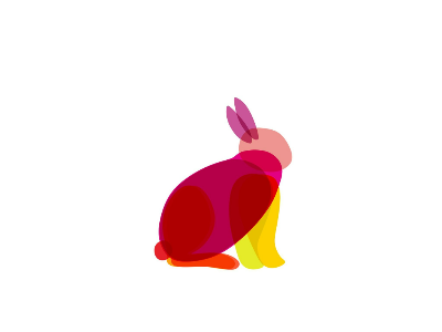 RABBIT animal illustrator logo type