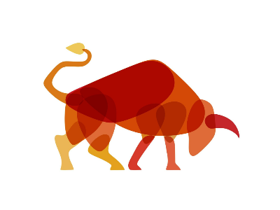 BULL bull illustration logo type vector