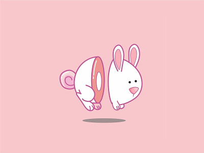 Poor Bunny animal character illustration rabbit vector