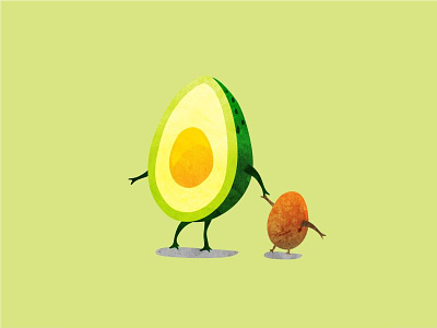 Avocado avocado character color fruit illustration texture vector