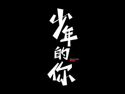 少年的你 logo typography