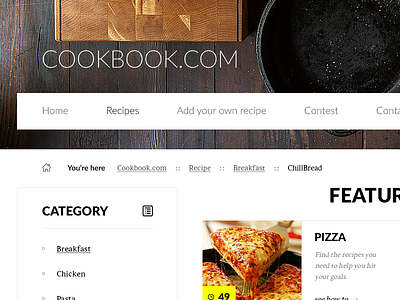 Cookbook book cooking design ui ux website