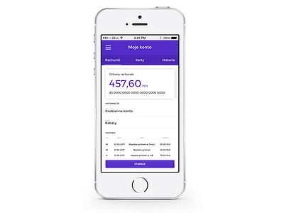 Manage your bank account [WiP] app bank purple