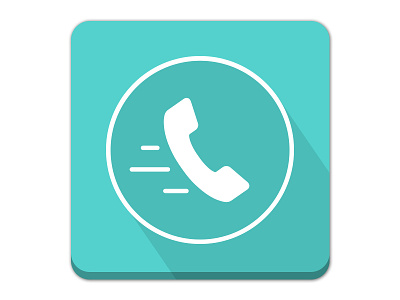 Speed Dial App Icon-Logo Design app icon call dial dialed fast flat colors logo material design modern phone play store speed