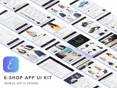 E-Shop App UI Kit app buy cart ecommerce fashion online order premium product shop shopping ui kit