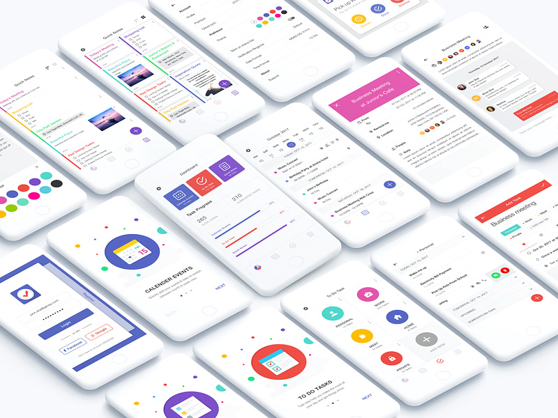 To Do Task Manager App UI Kit by App Innovation on Dribbble