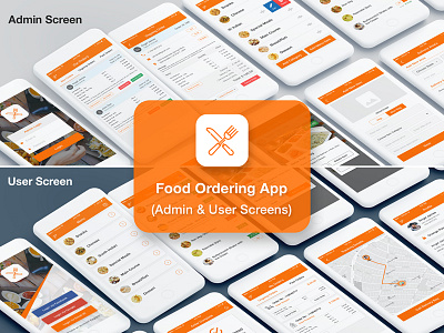 Food & Restaurant Ordering App UI Kit (Admin & User) admin app delivery detail food management order ordering pickup restaurant tracking user