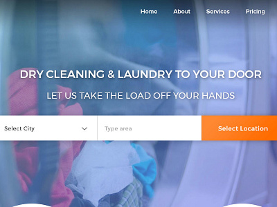 Wash It Laundry Service Landing Page(Web) graphics design laundry ui ux wash it web design