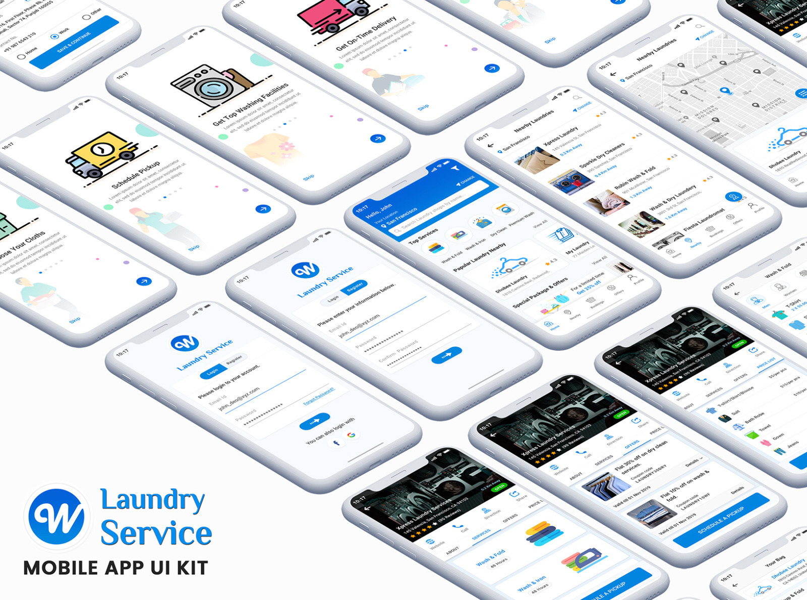 Wash It Laundry App UI Kit by App Innovation on Dribbble