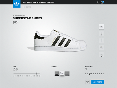 Adidas | Single product page adidas daily ui shoes single item single product superstar