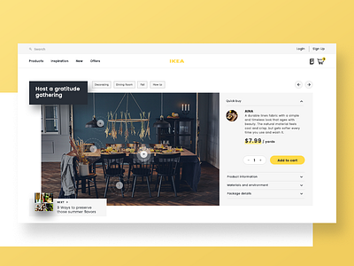 Ikea Landing Concept commerce daily ui furniture ikea landing landing page online shopping shopping ui ux