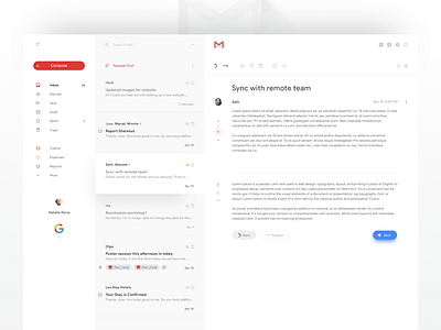 Gmail Redesign gmail google inbox mail material send ui ux
