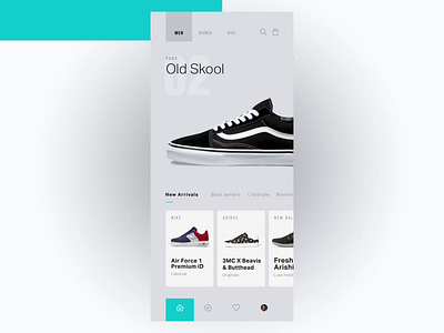 Snkrz adidas app interaction design mobile nike online shopping shoe shop ui ux vans