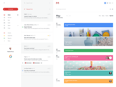 Gmail Calendar Redesign by Bettina Szekany for Ofspace Digital Agency