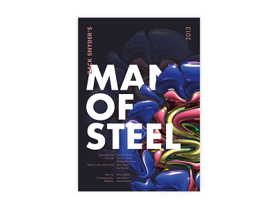 Man of Steel - Movie Poster adobe design futura graphic design illustrator man of steel minimal movie poster poster challenge poster design typography