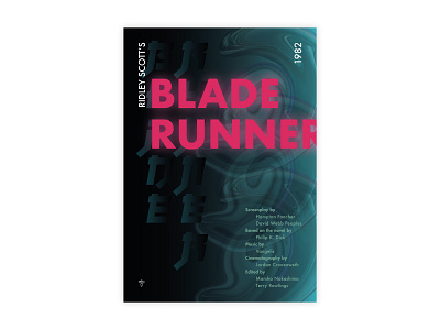 Blader Runner - Movie Poster adobe blade runner design futura gradient graphic design illustrator minimal movie poster poster challenge poster design