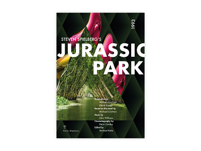 Jurassic Park - Movie Poster adobe design futura graphic design illustrator jurassic park minimal movie poster poster challenge poster design steven spielberg typography