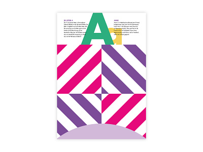 Letters Poster - A - Anne adobe anne color colour design futura graphic design illustrator letters minimal poster challenge poster design typography