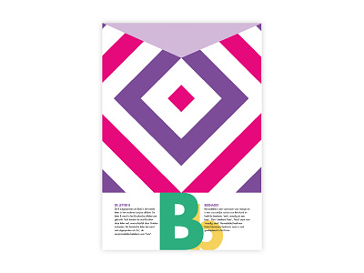 Letters Poster - B - Bernadet adobe bernadet design futura graphic design illustrator minimal poster challenge poster design typography