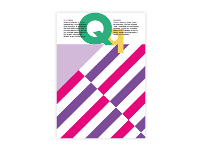 Letters Poster - Q - Quinten adobe alphabet design futura graphic design illustrator letters minimal poster challenge poster design q typography
