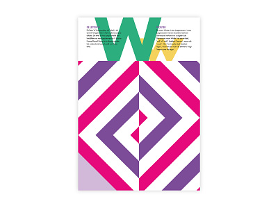 Letters Poster - W - Wouter adobe alphabet design futura graphic design illustrator letters minimal poster challenge poster design typography w wouter