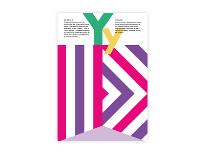 Letters Poster - Y - Yvonne adobe alphabet design futura graphic design illustrator letters minimal poster challenge poster design typography y yvonne