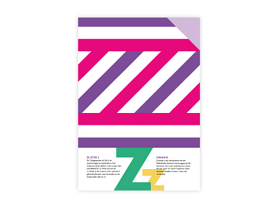 Letters Poster - Z - Zwaantje adobe alphabet design futura graphic design illustrator letters minimal poster challenge poster design typography z zwaantje