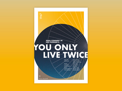 You Only Live Twice - Movie Poster 007 design graphic design ian fleming illustrator james bond minimal movie poster poster challenge poster design typography
