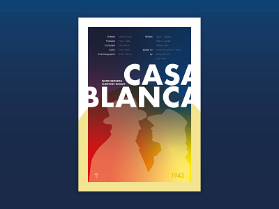 Casablanca Movie poster casablanca design futura graphic design helvetica illustrator movie poster poster design typography