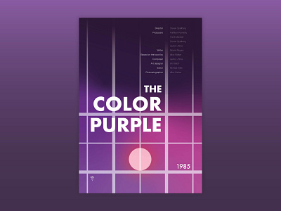 The Color Purple - Movie Poster adobe design futura graphic design helvetica illustrator movie poster poster design purple the color purple typography