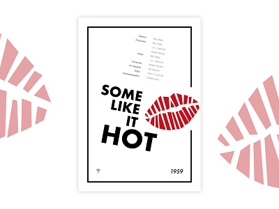 Some Like It Hot - Movie Poster design futura graphic design helvetica illustrator marilyn monroe movie poster poster challenge poster design some like it hot typography