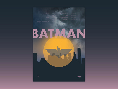 Batman - Movie Poster batman design futura graphic design helvetica illustrator movie poster poster challenge poster design tim burton typography